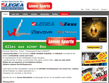 Tablet Screenshot of legea-lemm-sports.com